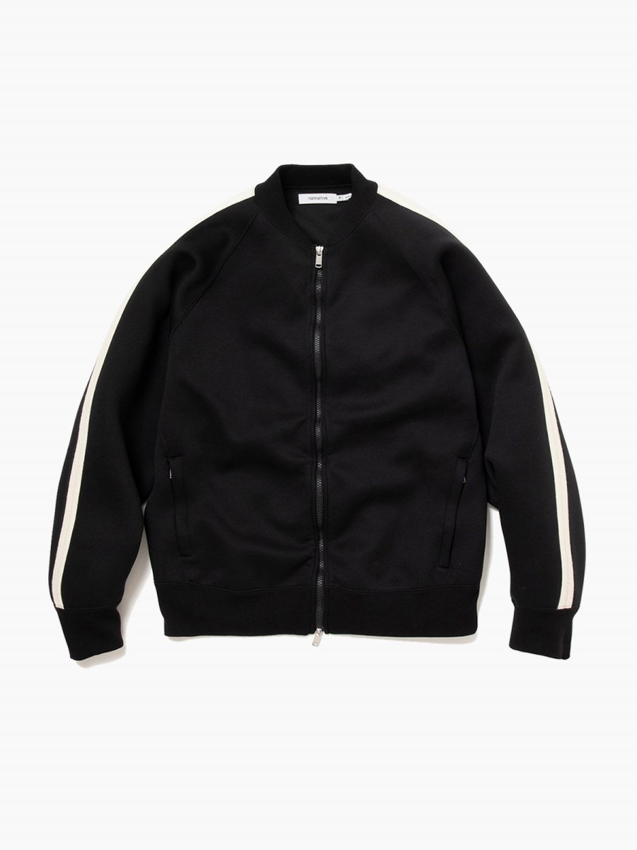 BRAND : NONNATIVE<br>MODEL : COACH FULL ZIP BLOUSON POLY JERSEY<br>COLOR : BLACK