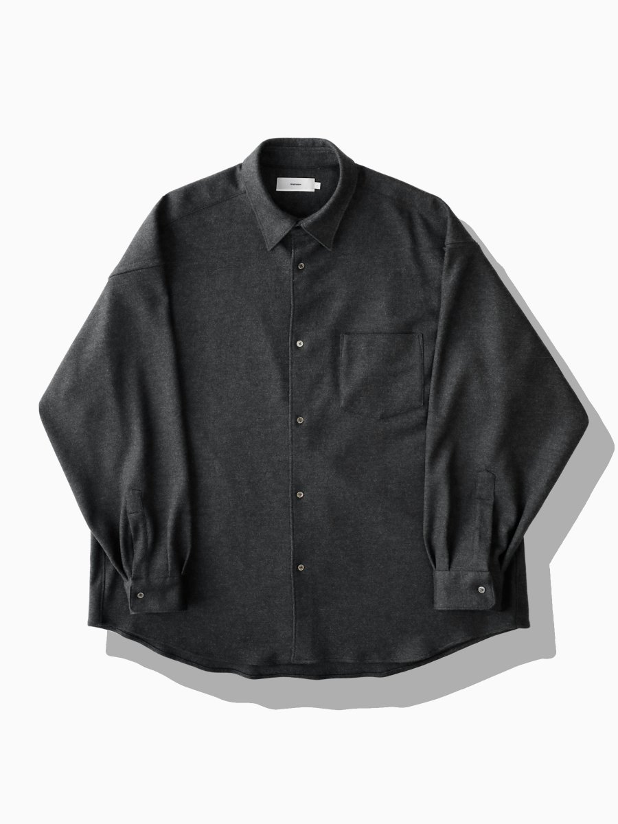 Graphpaper - グラフペーパー / WOOL SMOOTH FLANNEL OVERSIZED REGULAR COLAR SHIRT |  NOTHING BUT