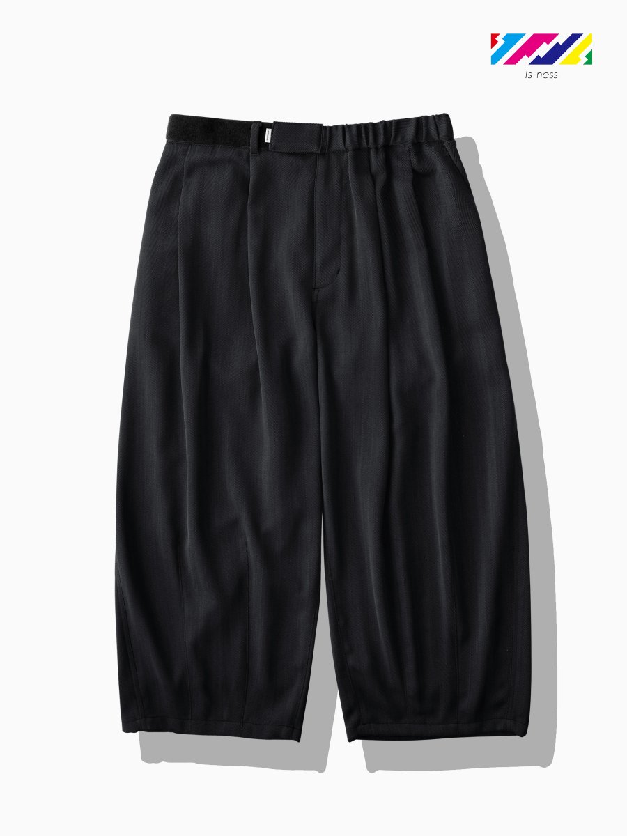 BRAND : Graphpaper<br>MODEL : is-ness for GP VINTAGE WOOL BALLOON CHEF PANTS<br>COLOR : BLACK