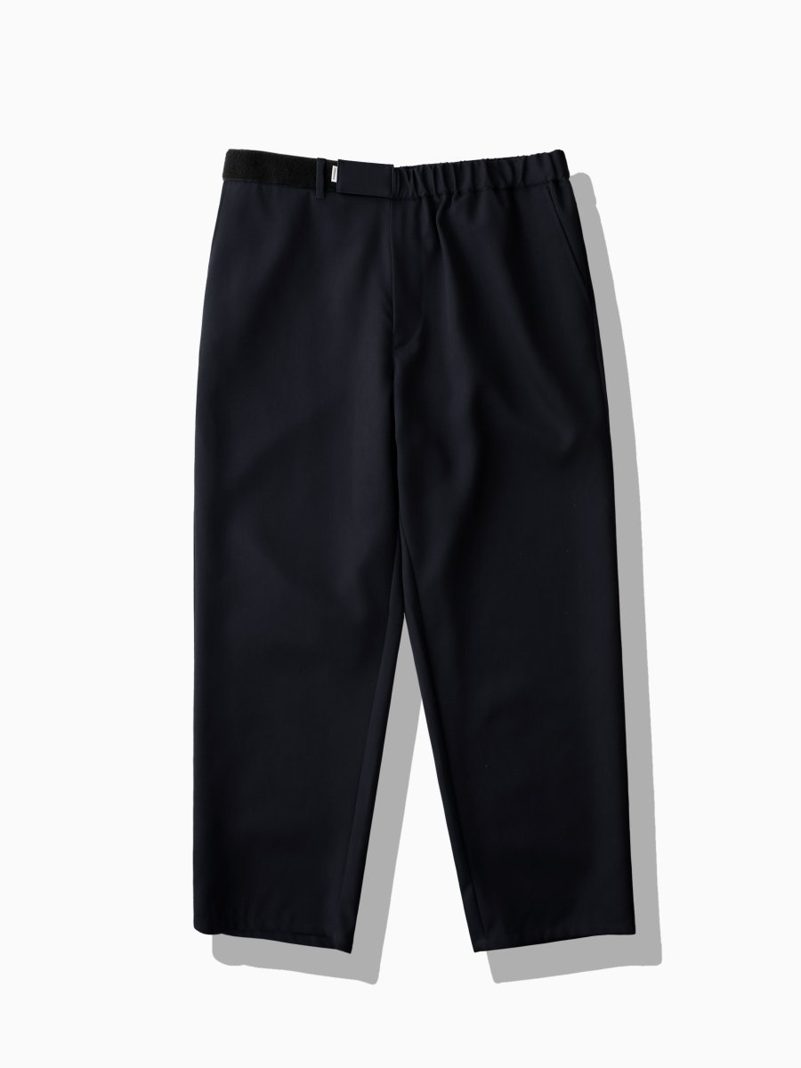 BRAND : Graphpaper<br>MODEL : SCALE OFF WOOL WIDE TAPERED CHEF PANTS<br>COLOR : NAVY