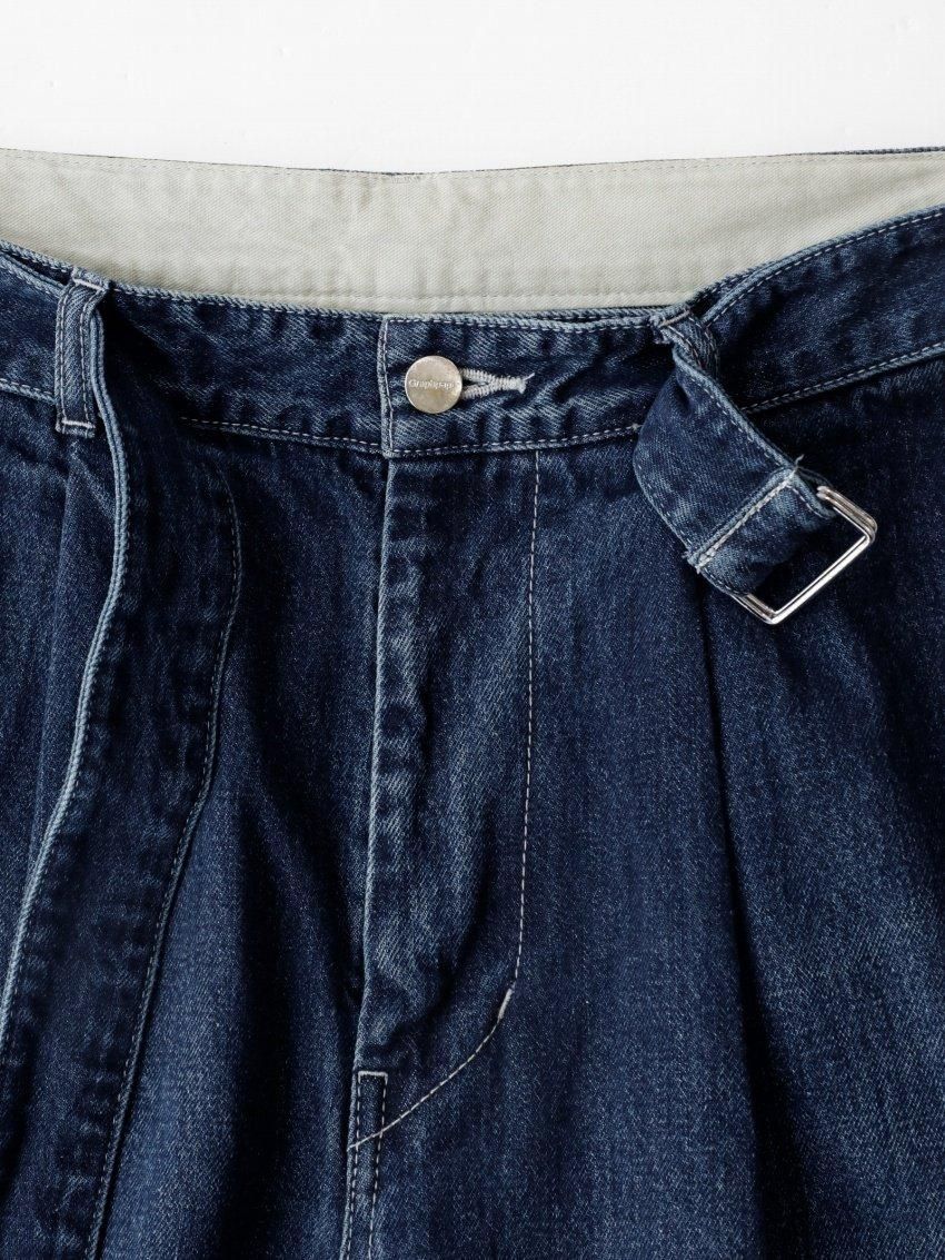 Graphpaper - グラフペーパー / SELVAGE DENIM TWO TUCK PANTS Graphpaper - グラフペーパー / SELVAGE DENIM TWO TUCK PANTS