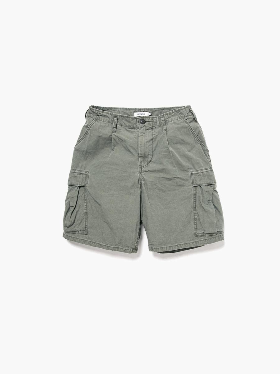 BRAND : NONNATIVE<br>MODEL : TROOPER 6P SHORTS COTTON TYPEWRITER SULFUR DYE<br>COLOR : KHAKI