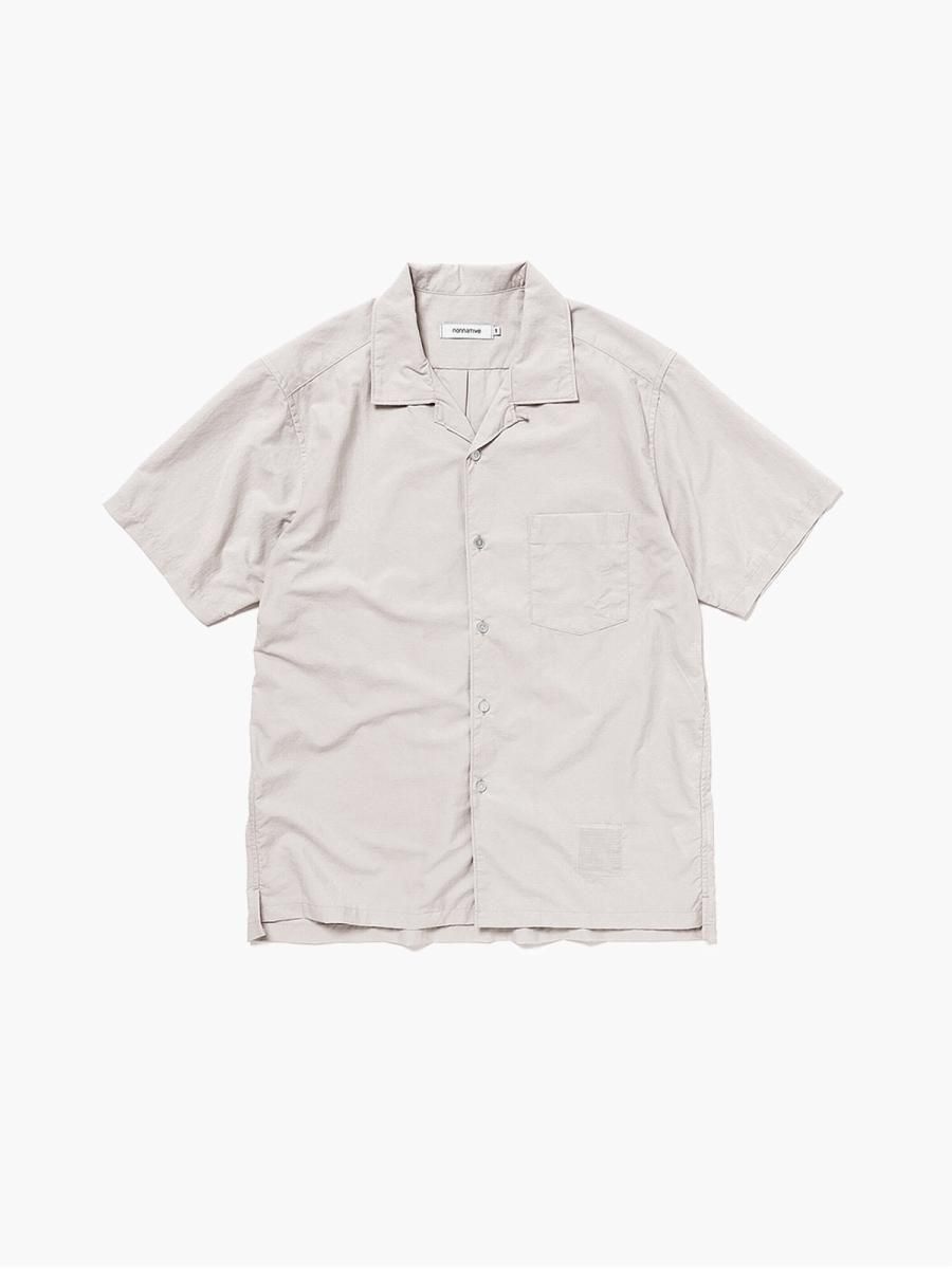 BRAND : NONNATIVE<br>MODEL : VOYAGER S/S SHIRT NYLON WEATHER<br>COLOR : IVORY