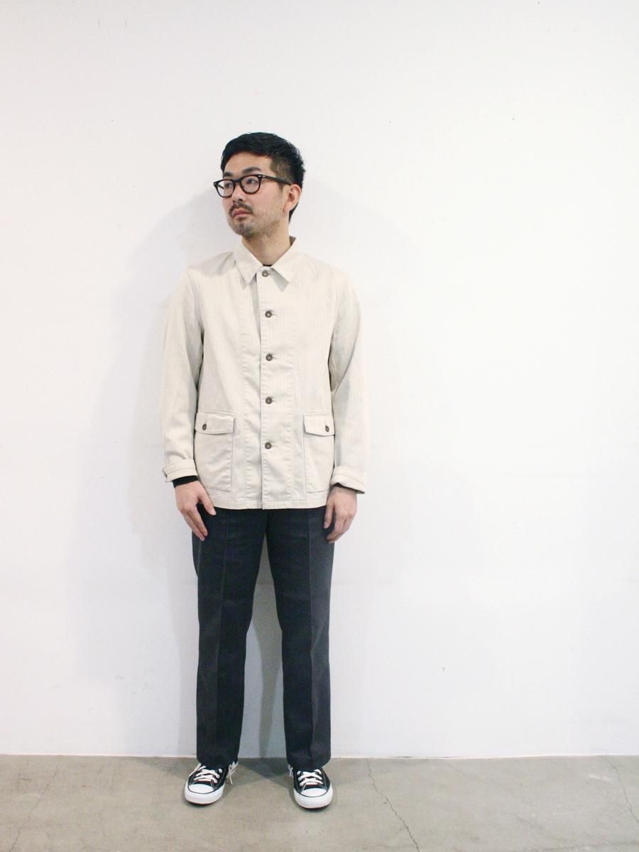 【VAINL ARCHIVE , ヴァイナルアーカイブ,Graphpaper,グラフペーパー,PHIGVEL,フィグベル, 通販】PHIGVEL -  HBT ARMY JACKET 【カバーオール】 (SMOKE IVORY) 【15A/W ITEM】