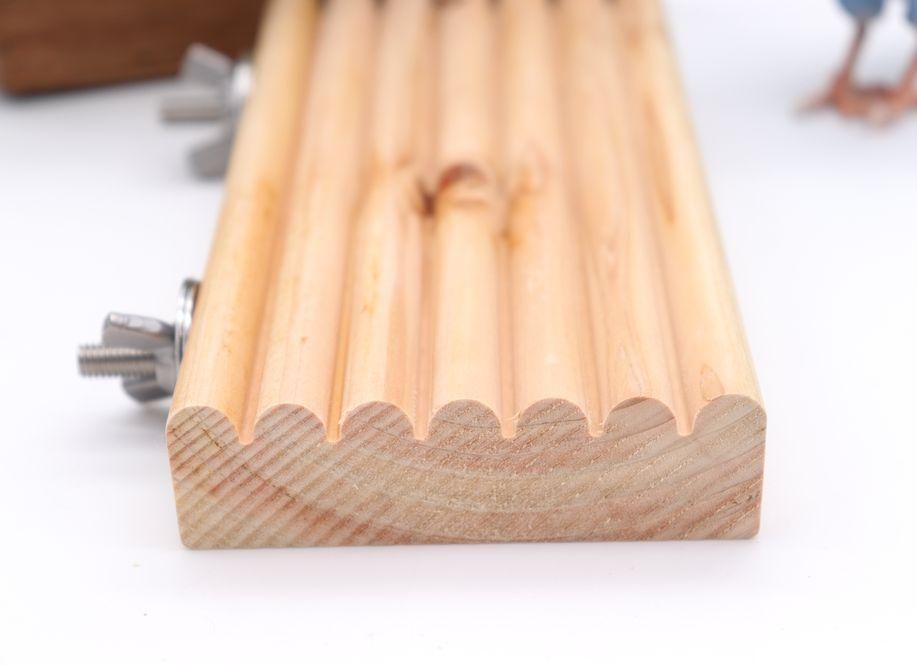 con-chan3〇波波ヒノキのステップ台（大） - とりまに☆鳥さん