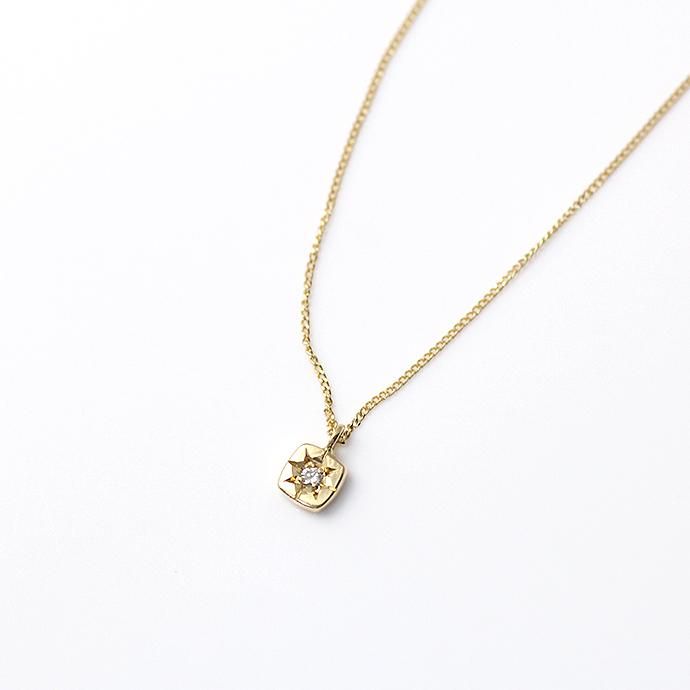 hirondelle et pepin（イロンデール エ ペパン） k18 hn-488-16s 星留めダイヤネックレス