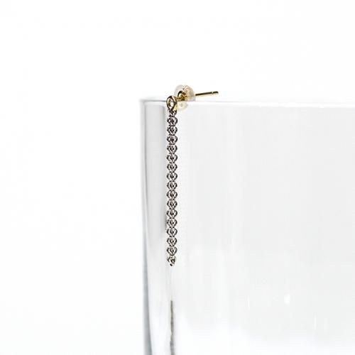 e.m. シルバー ボールチェーン ピアス(片耳用) su / dtea0101sv DOT シルバーボールチェーンピアス S (片耳タイプ)