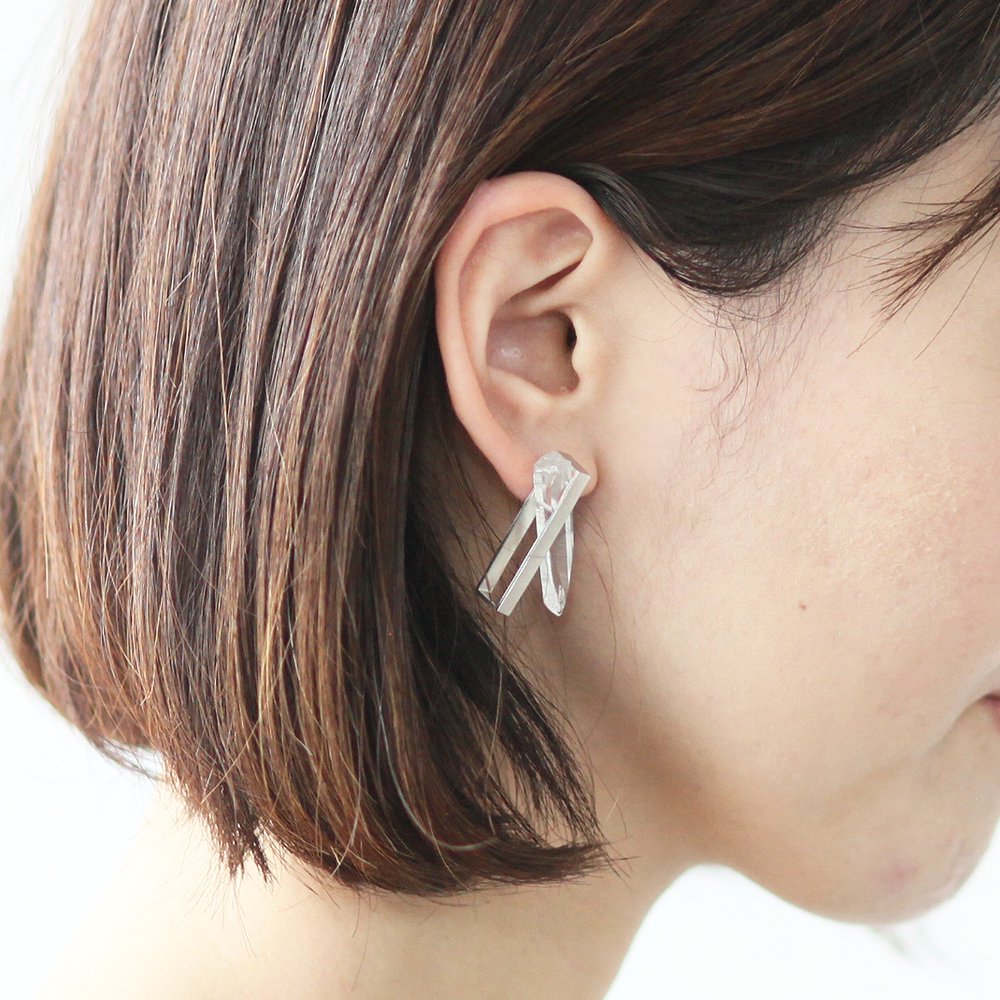 revie objects / IN2-03〈INSIDE〉Quartz Earring L インサイド クォーツピアス L(片方タイプ)