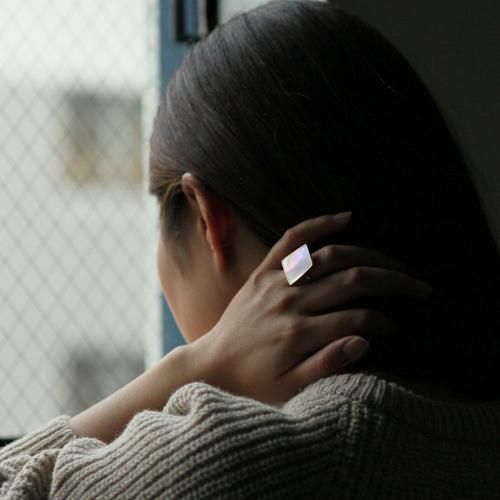 SIRI SIRI（シリシリ）RA502S RADEN Ring Square GD 螺鈿リング