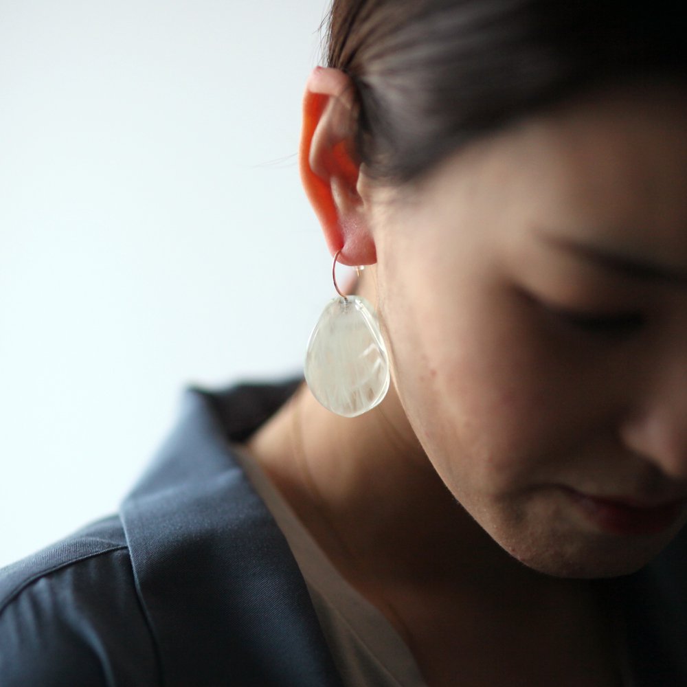 EC301 EXCAVATION Single Earring Anthos JADE CLEAR / エクスカヴェイ