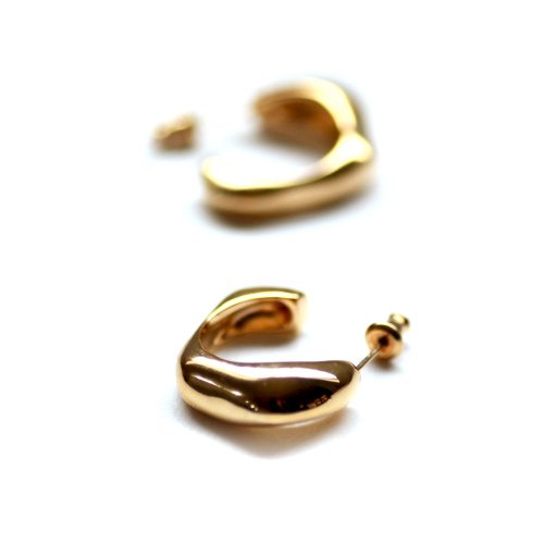  MIKU FUKAMITSU(ミク フカミツ) / 水溜りの耳飾り ピアス (silver925 / K18pt) - ゴールド