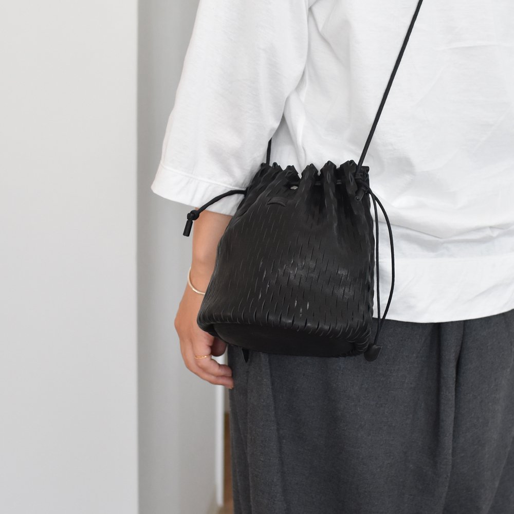 i ro se イロセ / レザー ネット バケットバッグ ミニ - 全2色 / net bucket mini bag BAG-N07