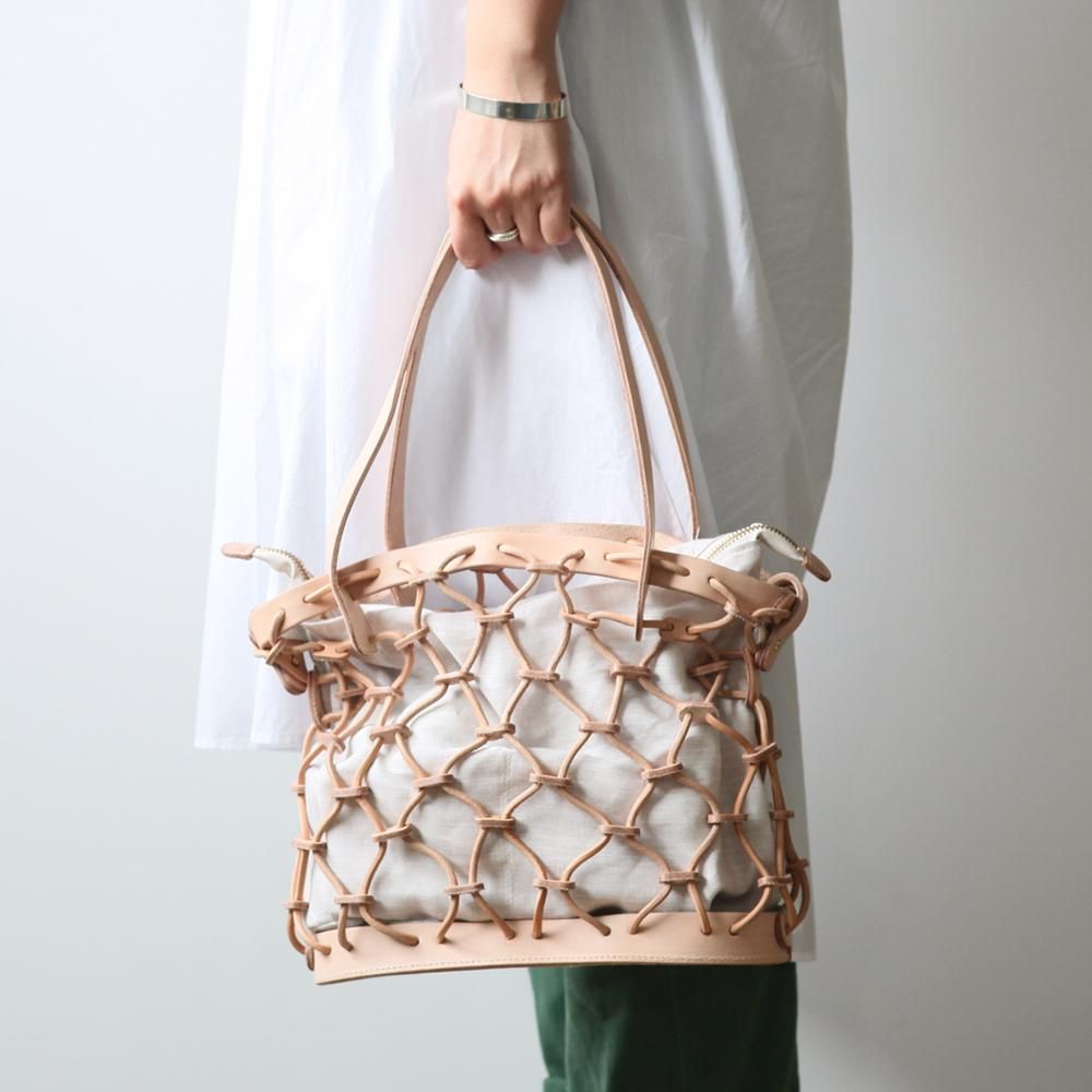 Ense(アンサ) kago tote mini / レザー かご トートバッグ ミニ k-003 