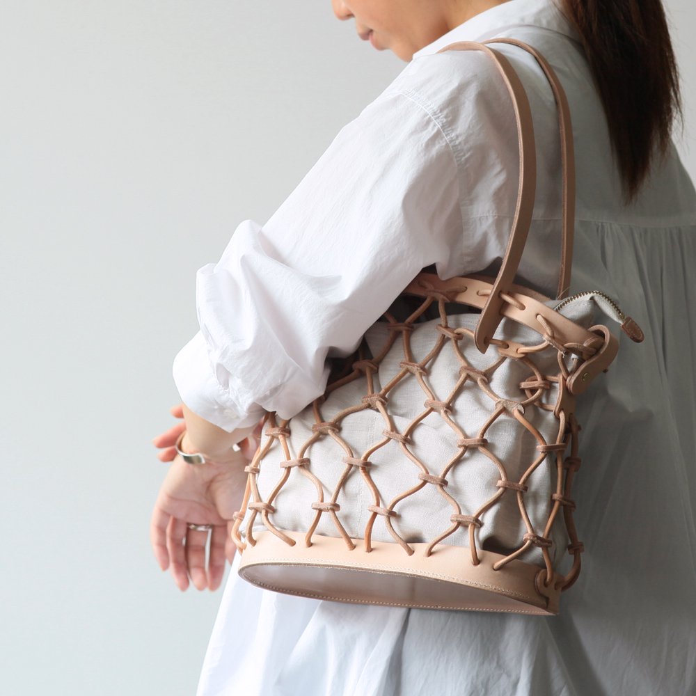 Ense(アンサ) kago tote mini / レザー かご トートバッグ ミニ k-003 