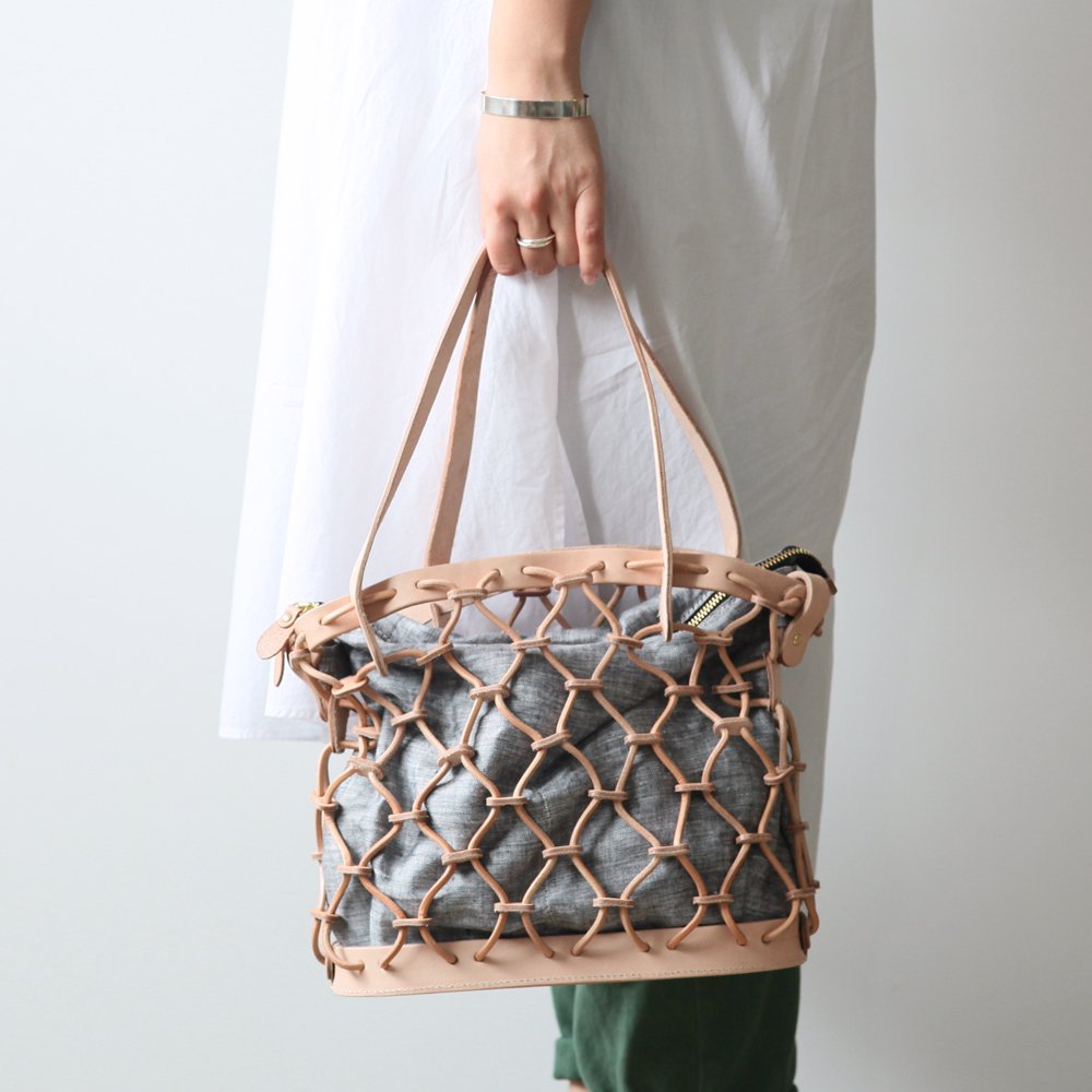 Ense(アンサ) kago tote mini / レザー かご トートバッグ ミニ k-003 