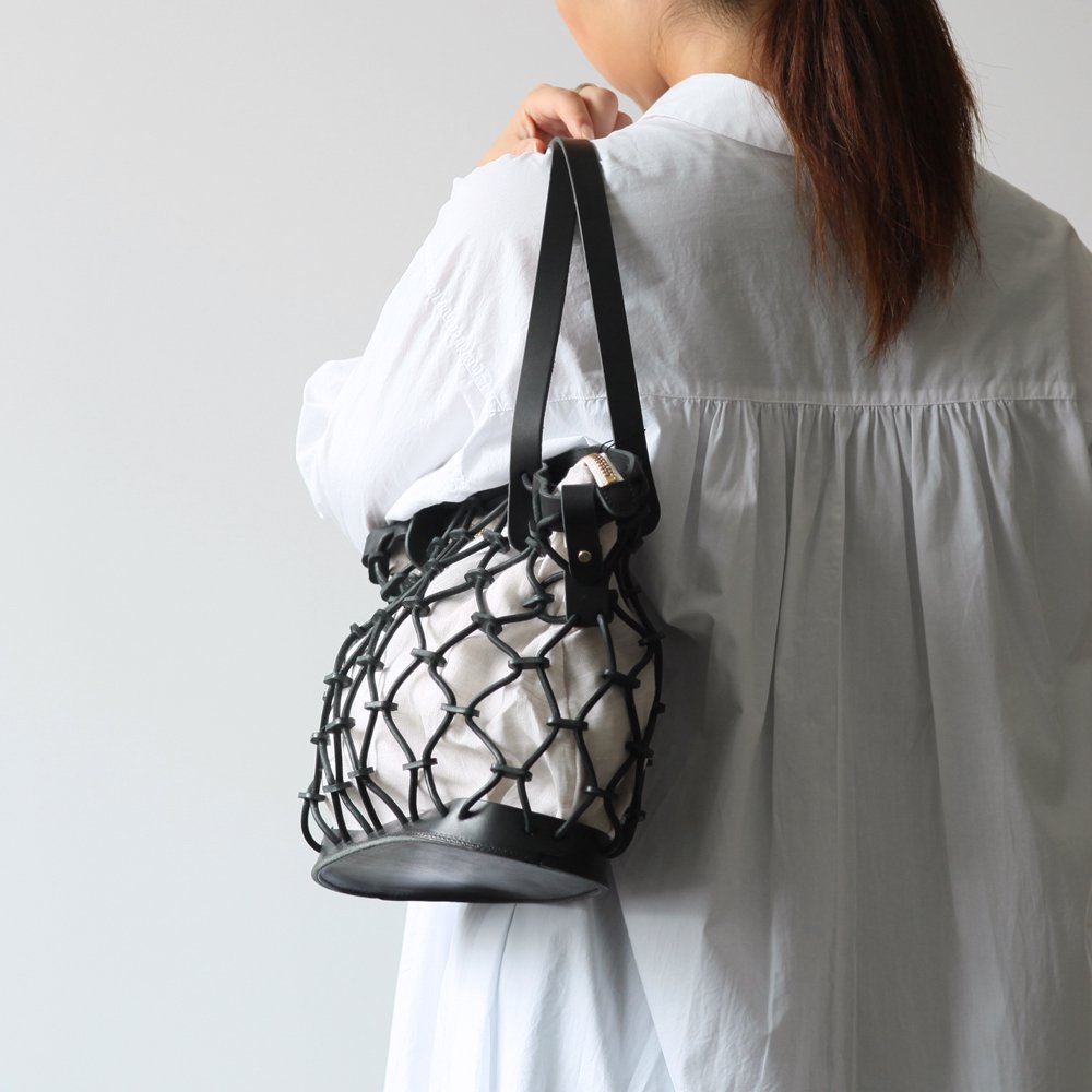 Ense(アンサ) kago tote mini / レザー かご トートバッグ ミニ k-003 