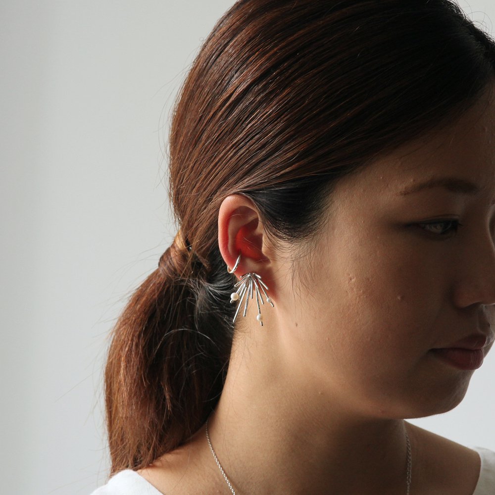 Lamie / silver K18 イヤーカフ (S) MIX / E403_Earcuff_S_MIX - Eight