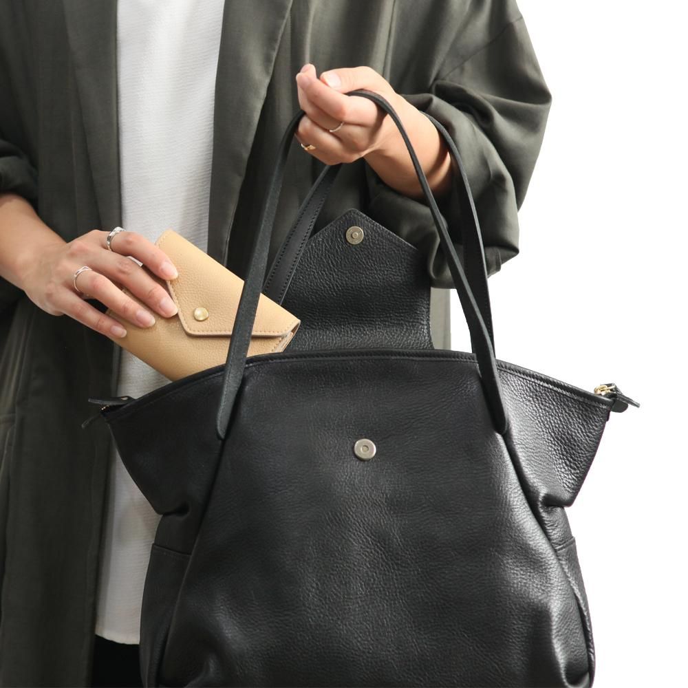 Ense トートバッグ Ense（アンサ） / flap tote S / レザー フラップ トートバッグ