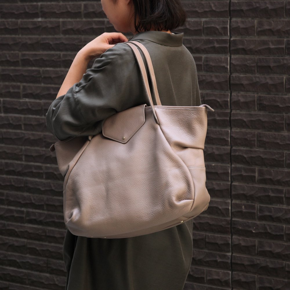 flap tote M / レザー フラップ トートバッグ M ens-905 - 全3色 - Eight Hundred Ships & Co.