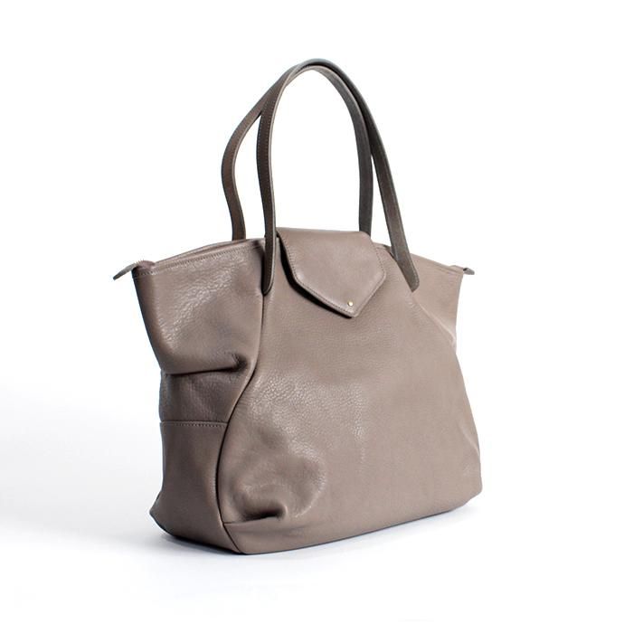 flap tote M / レザー フラップ トートバッグ M ens-905 - 全3色 - Eight Hundred Ships & Co.