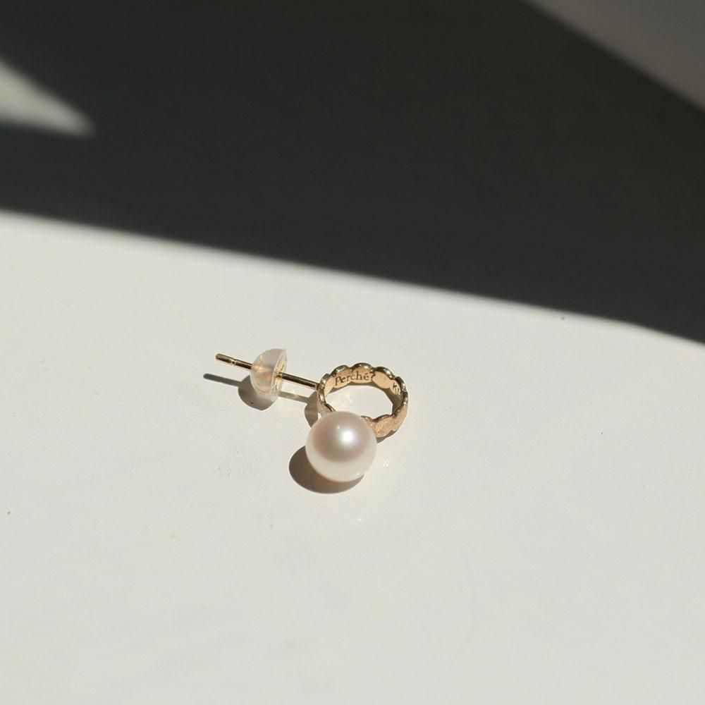 廃番商品】Perche?（ペルケ） / k18 round marumaru ピアス