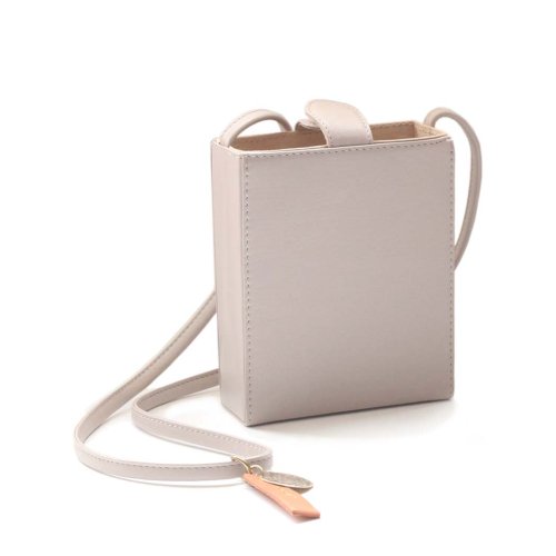  mnoi（ムノイ） / Box bag -pink gray-  ボックス ショルダーバッグ -ピンクグレー