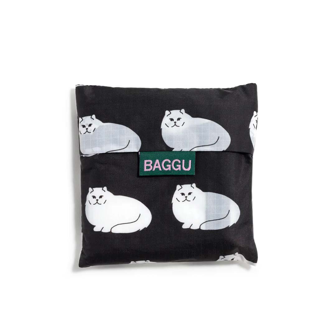 BAGGU STANDARD エコバッグ チンチラ 猫 ネコ ねこcat 白 黒-