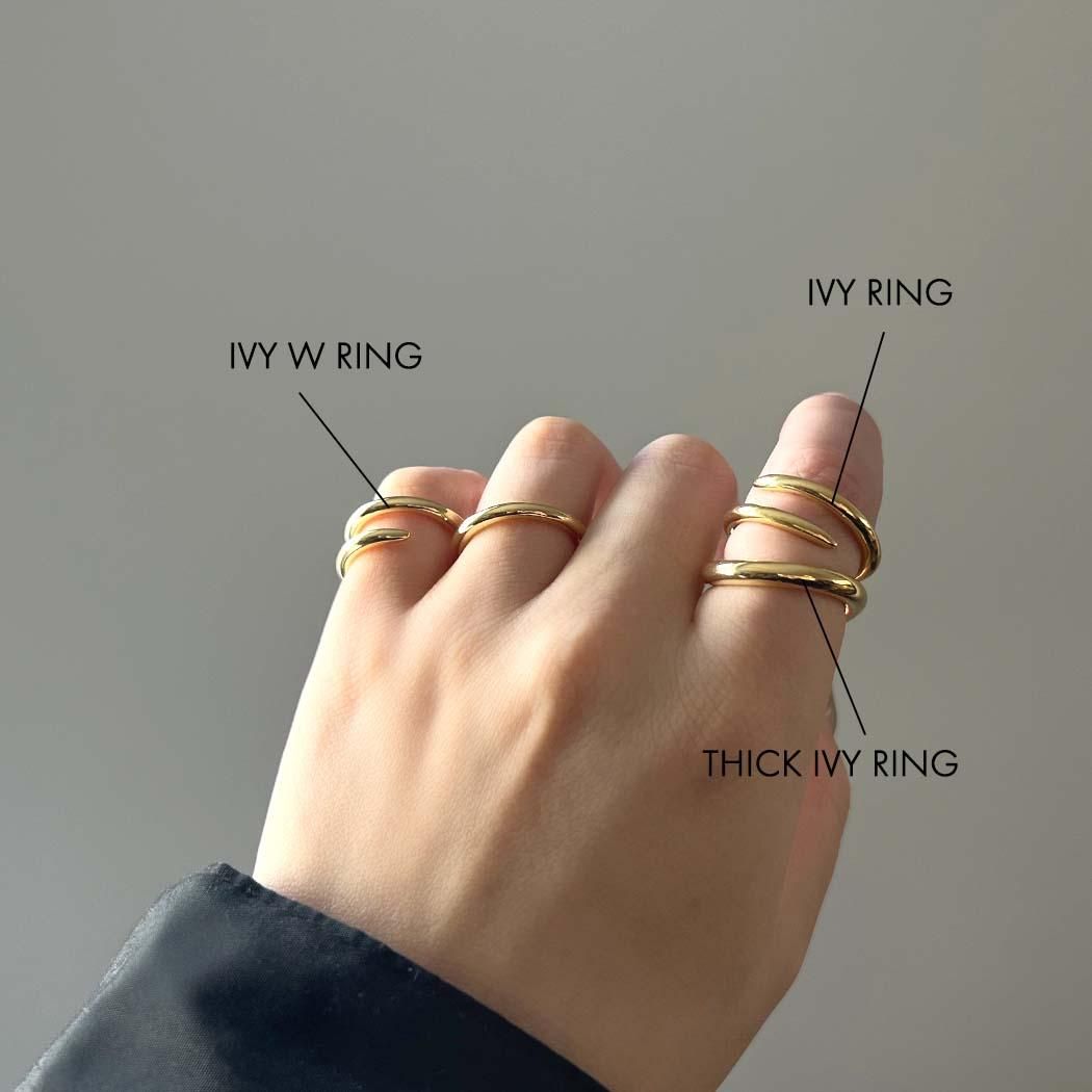 BYOKA（ビョーカ）/ R2202 IVY PINKY RING ピンキーリング - シルバー