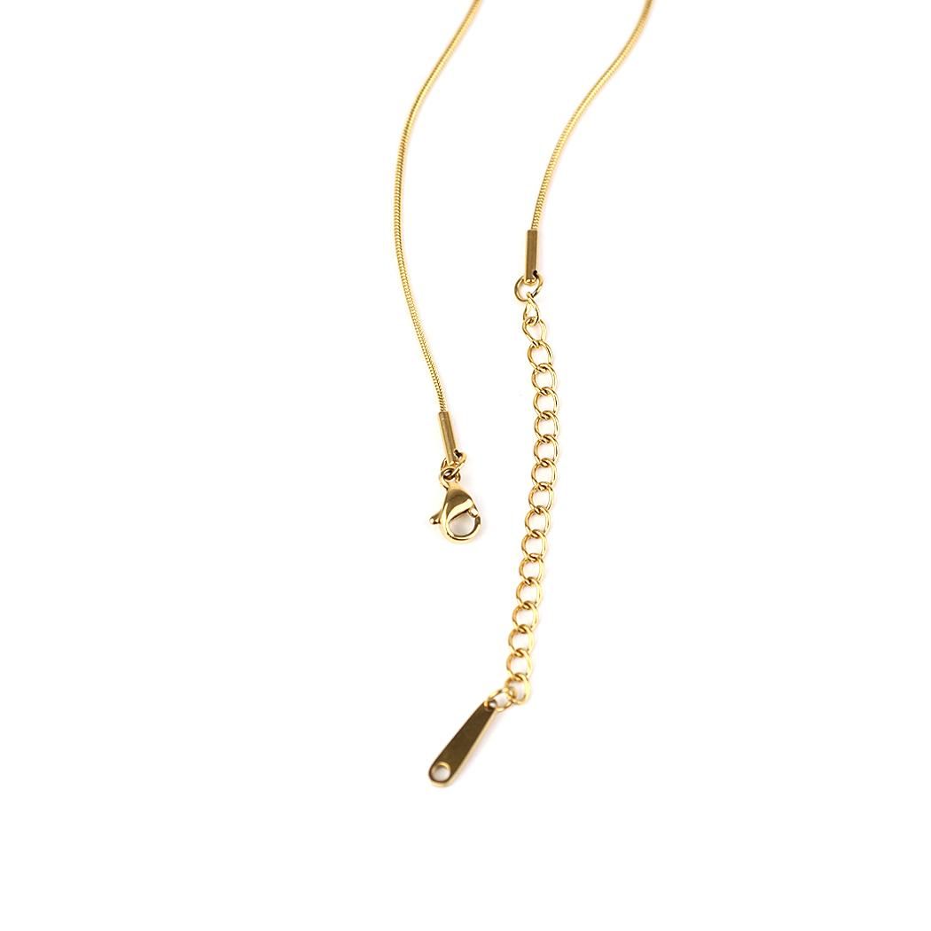 ゴールド スネーク型 ネックレス ステンレス スネークチェーンネックレス ゴールド 18KGP 幅1.5mm 45cm