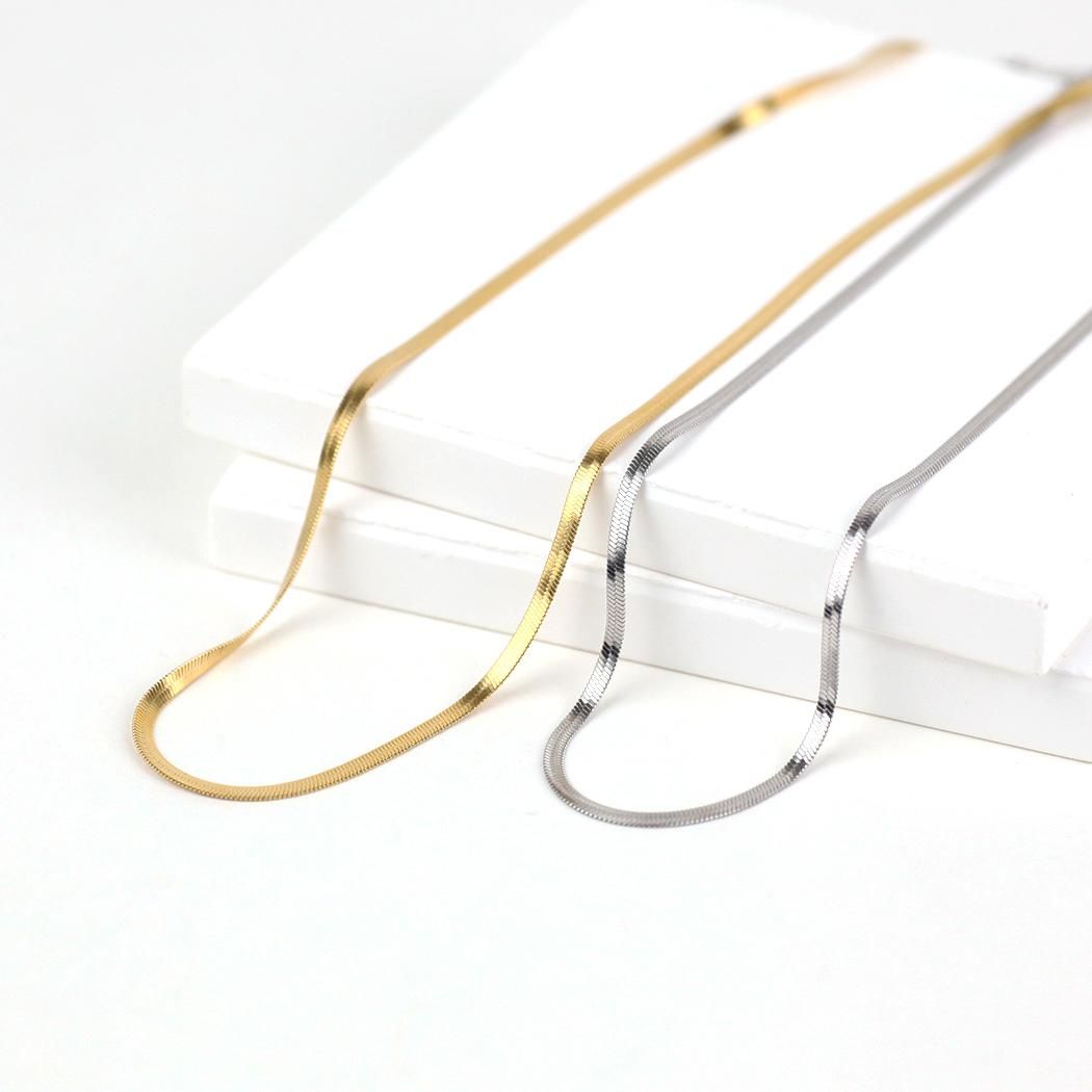 sinc (シンク) / フラット スネークチェーン ネックレス 2mm 平