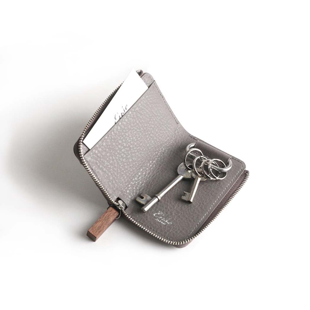 Ense (アンサ) / sew137 wood zipper key case キーケース - ブラック