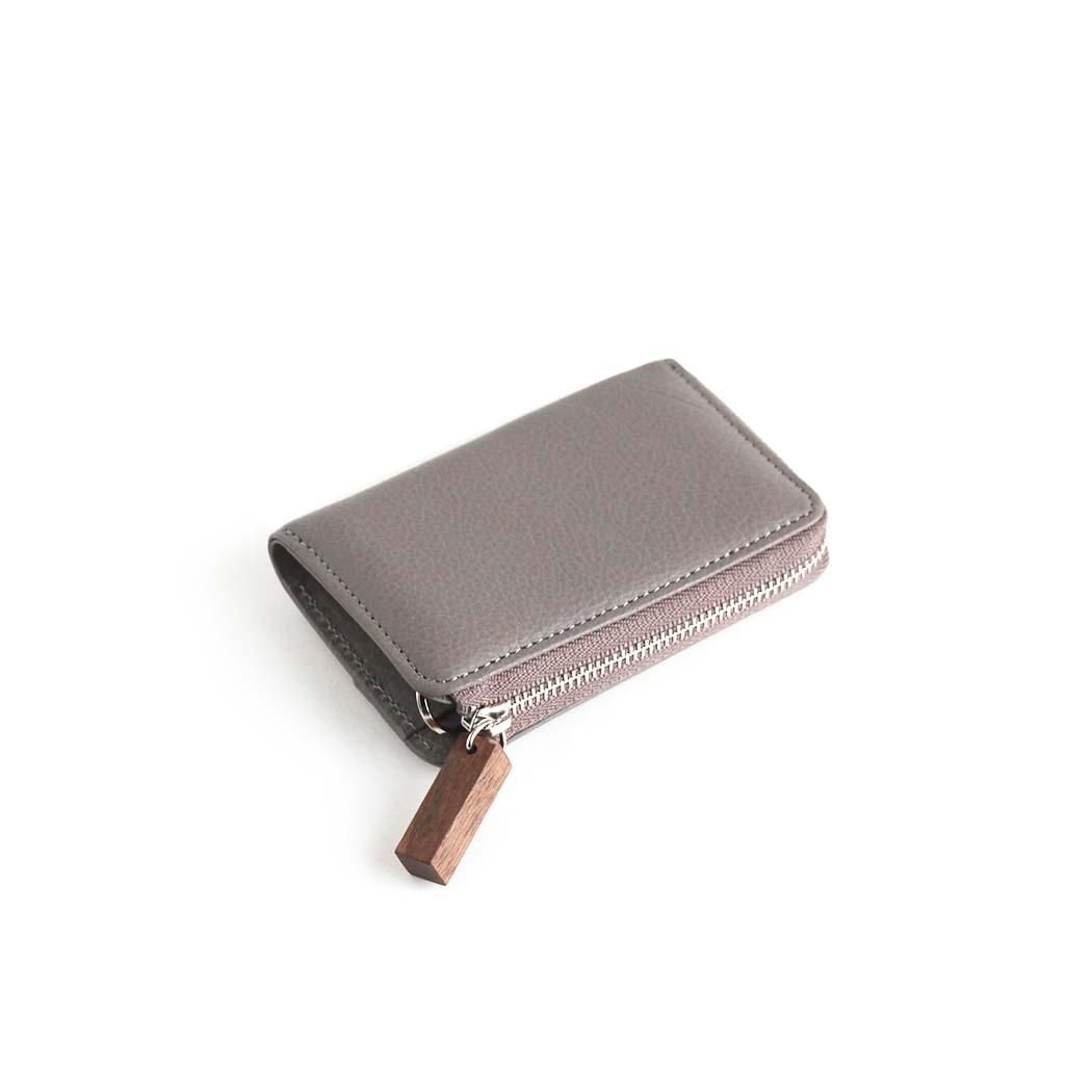 Ense (アンサ) / sew137 wood zipper key case キーケース - グレー