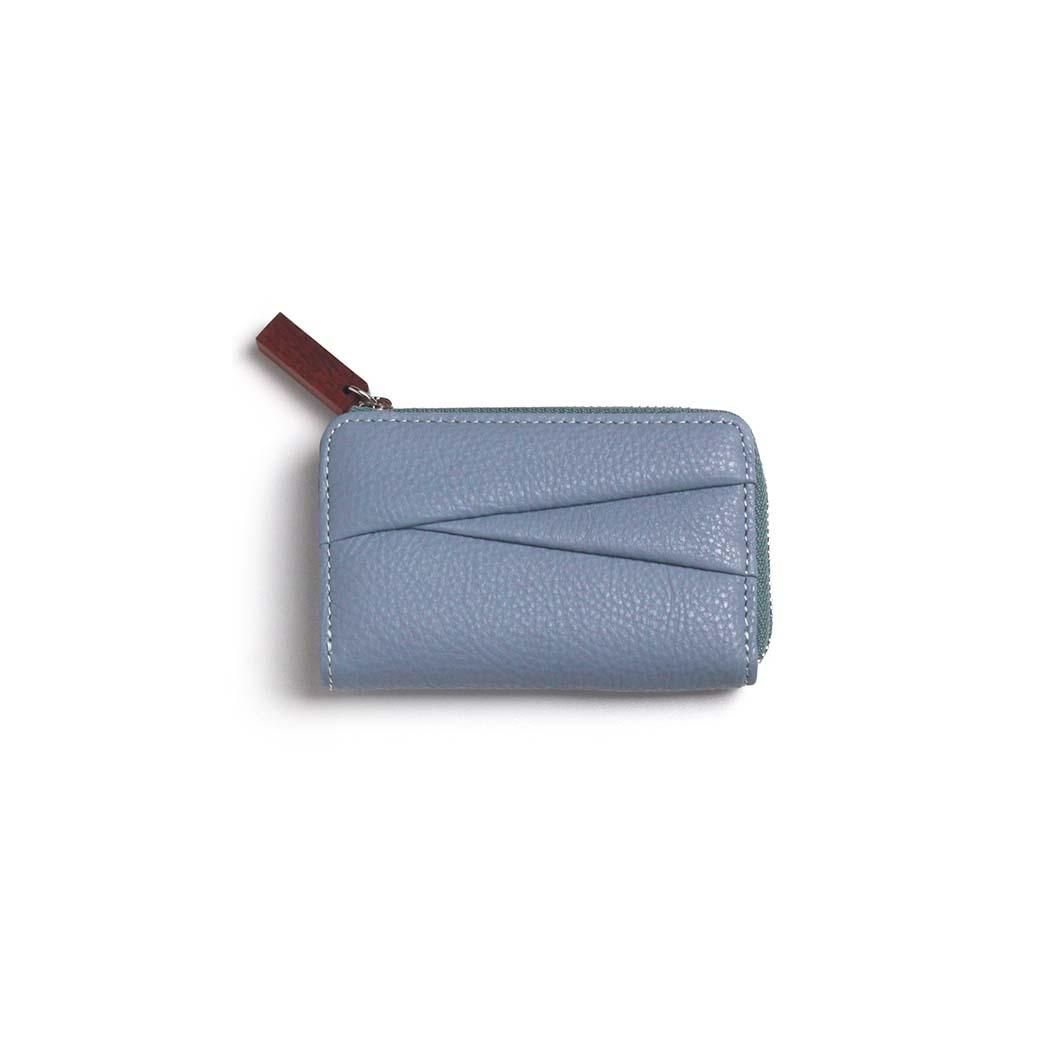 Ense (アンサ) / sew137 wood zipper key case キーケース - ブルー