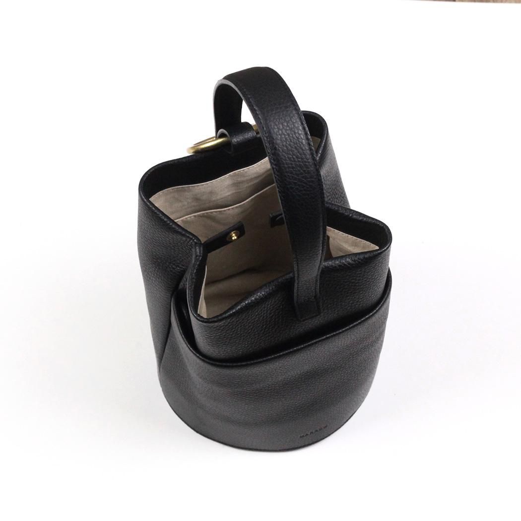 MARROW ブラックレザーハンドバッグ MARROW「One Handle」black. | gouter le cabinet