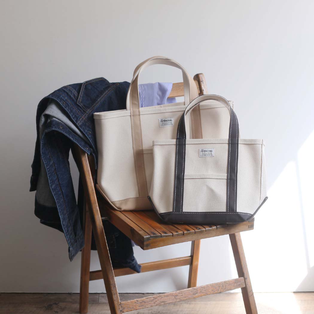 ORCIVAL (オーシバル) / OR-H0285 KWC_TOTE BAG SMALL 2024SS キャンバス トート バッグ Sサイズ -  ECRU×SMOKY PINK×GREYISH BLUE