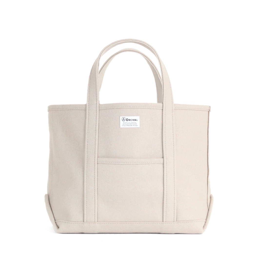 ORCIVAL (オーシバル) / OR-H0240 HML ヘビー メルトン トート バッグ Mサイズ - PARCHMENT BEIGE