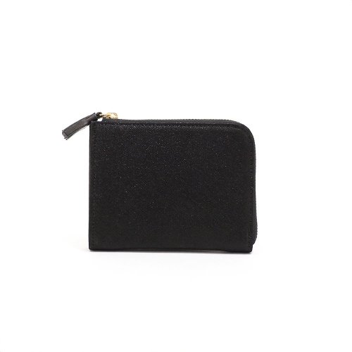 POMTATA (ݥ󥿥) / P2556 HAK L ZIP SHORT WALLET 쥶 å ߥ˺ - ֥å 123-1436