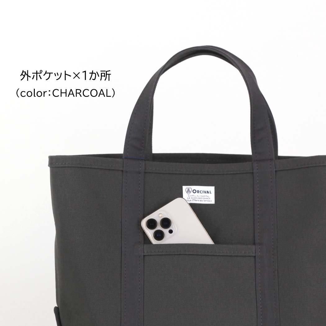 ORCIVAL トートバッグ エクリュxブラックプリント ORCIVAL オーシバル プリントトートバッグスモール No.4 ハンプ
