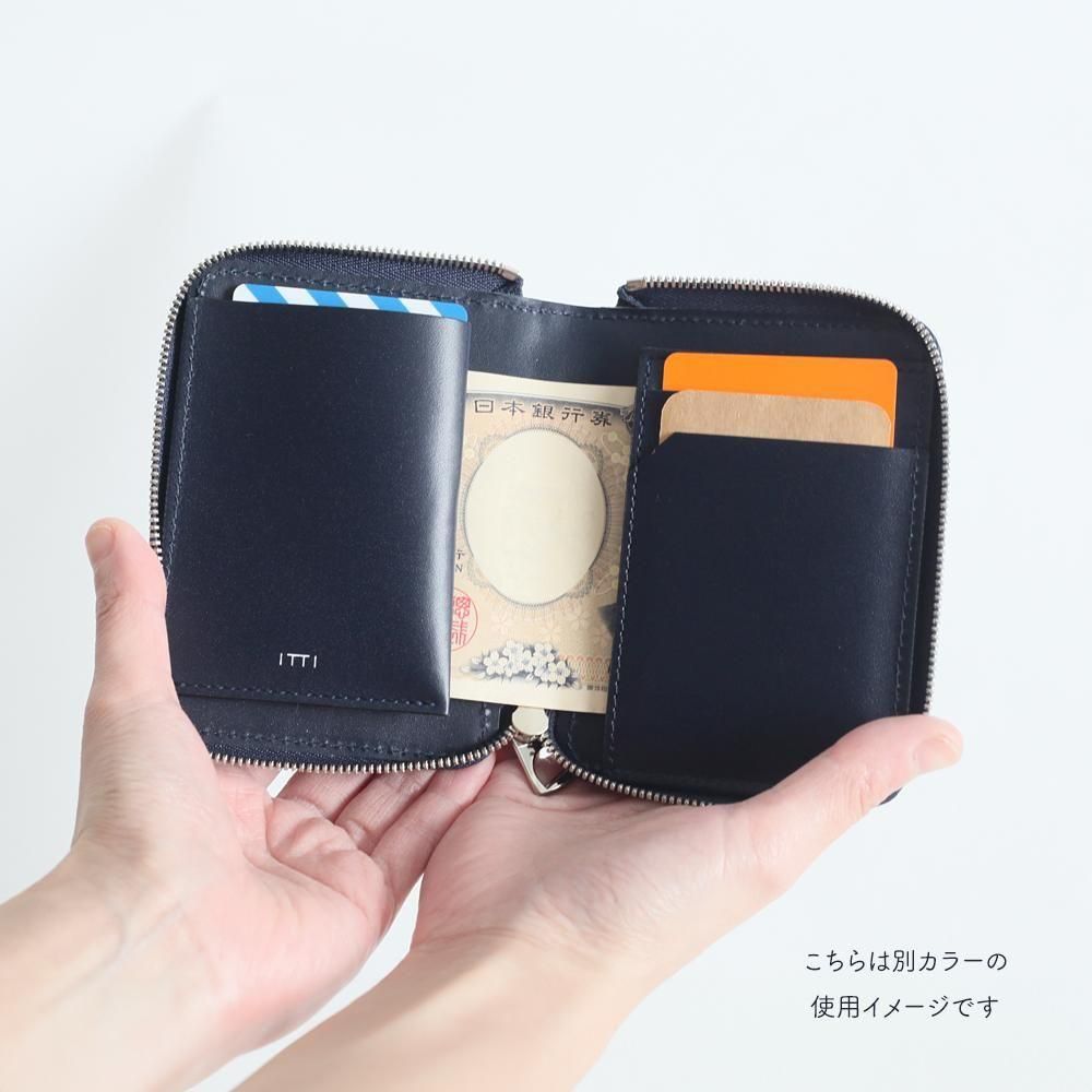 ITTI CRISTY SLIM COMPACT WLT クロコ　財布　イッチ CRISTY SLIM COMPACT WLT / AI CROCO｜藍染クロコダイルレザー