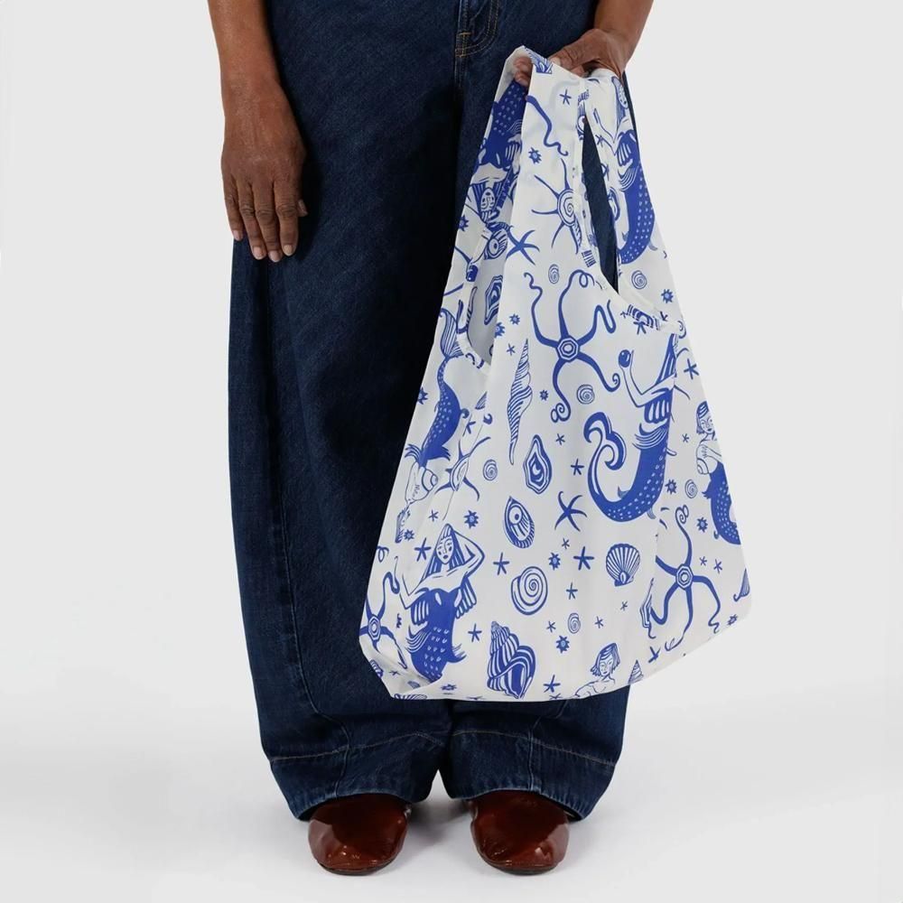 エコバッグ hagg a baguette bag (navy) BAGGU (バグー) / STANDARD エコバッグ - 100%リサイクル