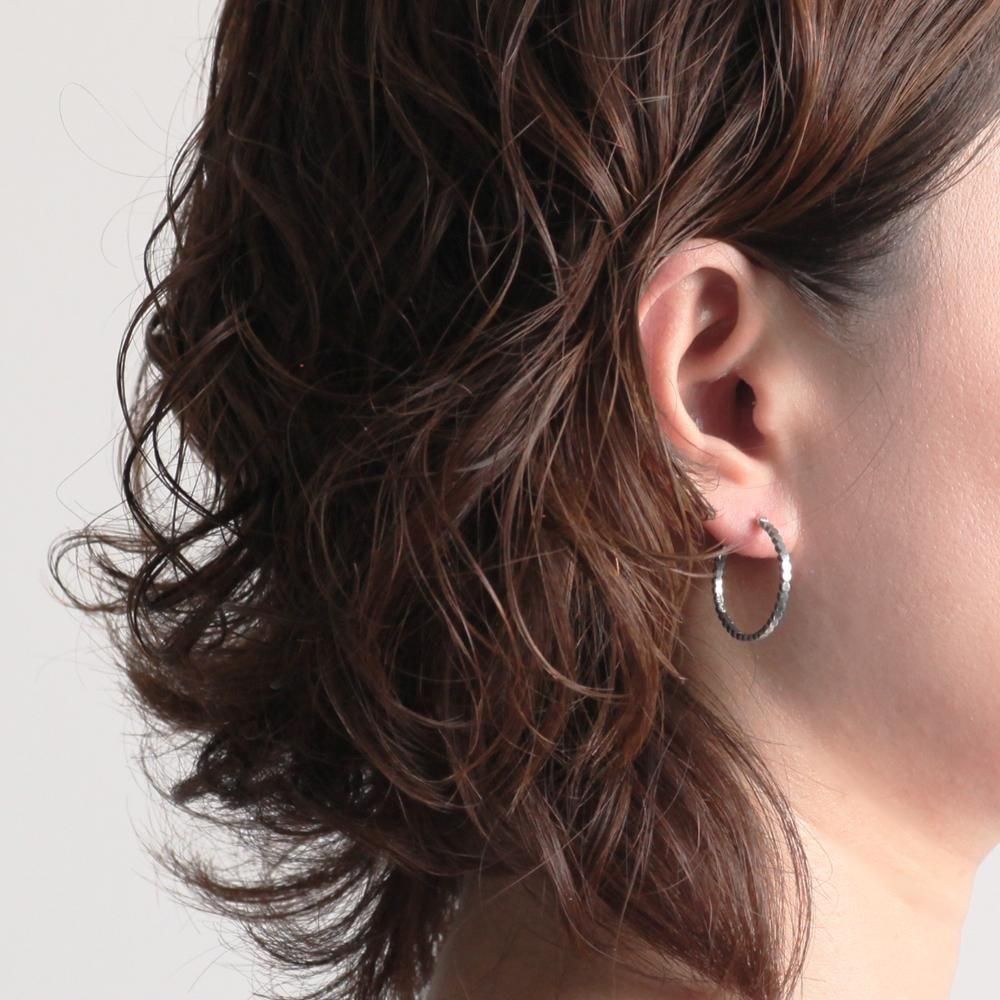 Perche? (ペルケ) / marumaru silver hoop pierced earring 2