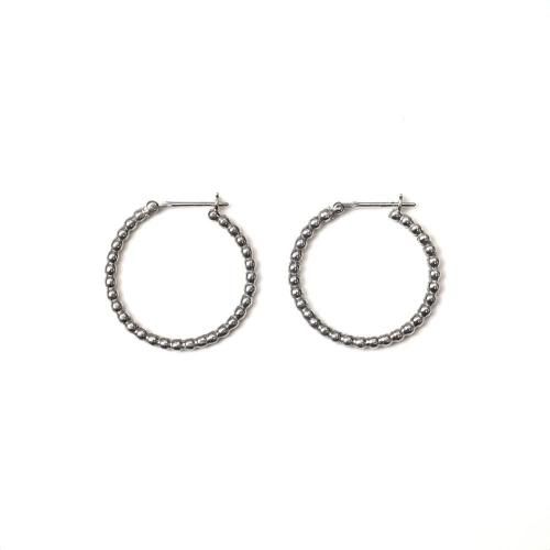 Perche? (ڥ륱) / tsubutsubu silver hoop pierced earring 2 / Silver ԥ (ξ) - С