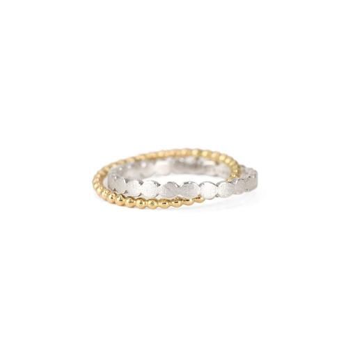 Perche? (ڥ륱) / crossing silver marumaru ring 2 / Silver / K18  - /С