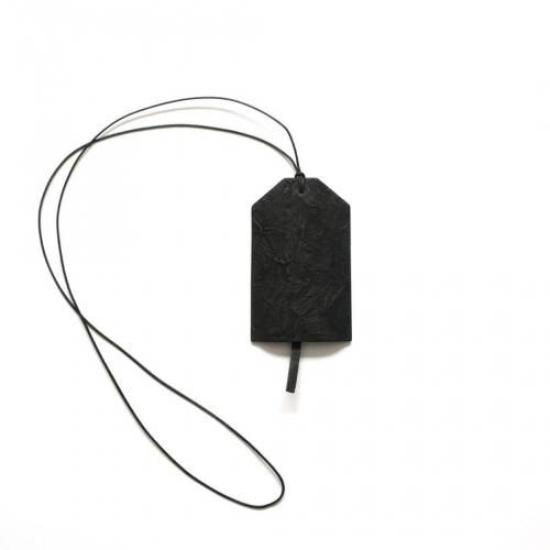  i ro se / ACC-P12 / PAPER LEATHER KEY/CARD HOLDER - BLACK