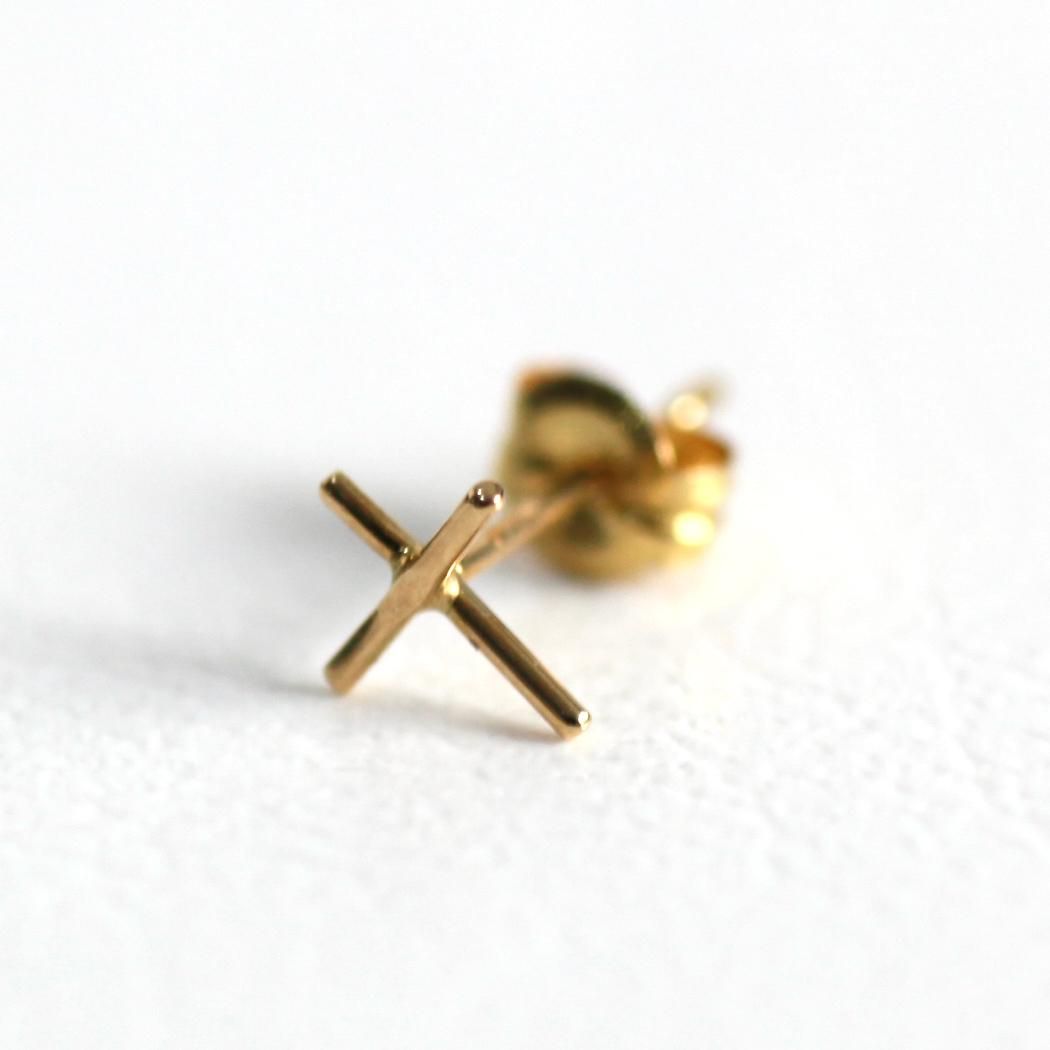 hirondelle 18k ピアス　片耳 k18 hp-19ss-609 ホースシュー ピアス(片方タイプ) hirondelle
