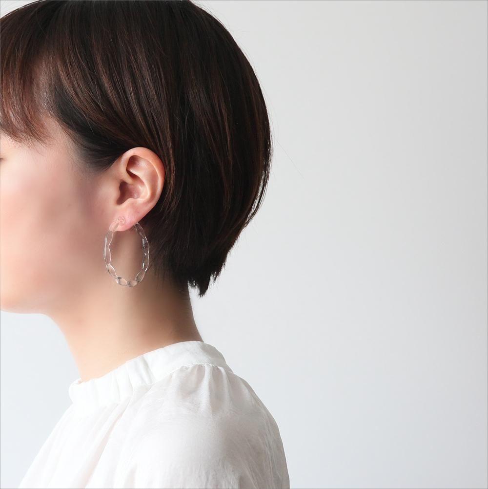 フラワーB ブルーグレイ SIRI SIRI シリシリ DOTS EARRINGS ドット