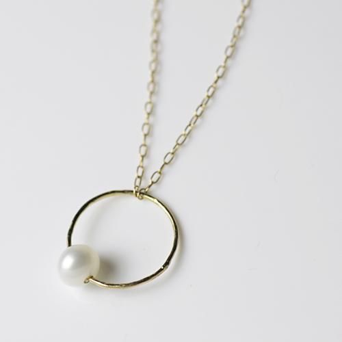 廃番商品】Perche?（ペルケ） / k18 hitotsubuリング ネックレス - パール