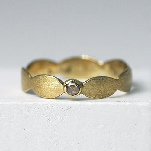 Perche?（ペルケ） / k18 oval rosecut ブラウンダイヤ リング