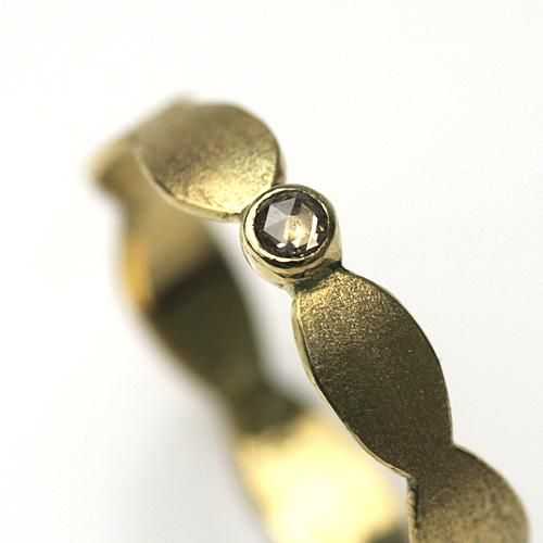 Perche? / k18 maru oval rosecut ブラウンダイヤ リング