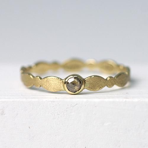 Perche? / k18 maru oval rosecut ブラウンダイヤ リング